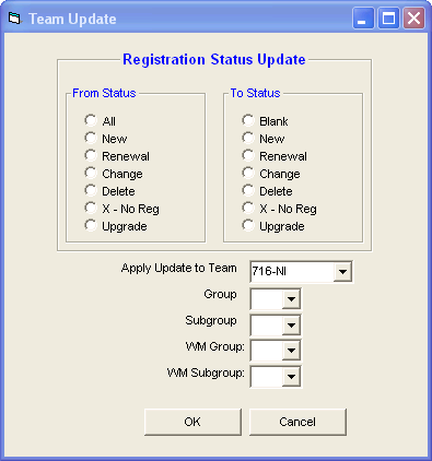 Team Browser-Registration Status